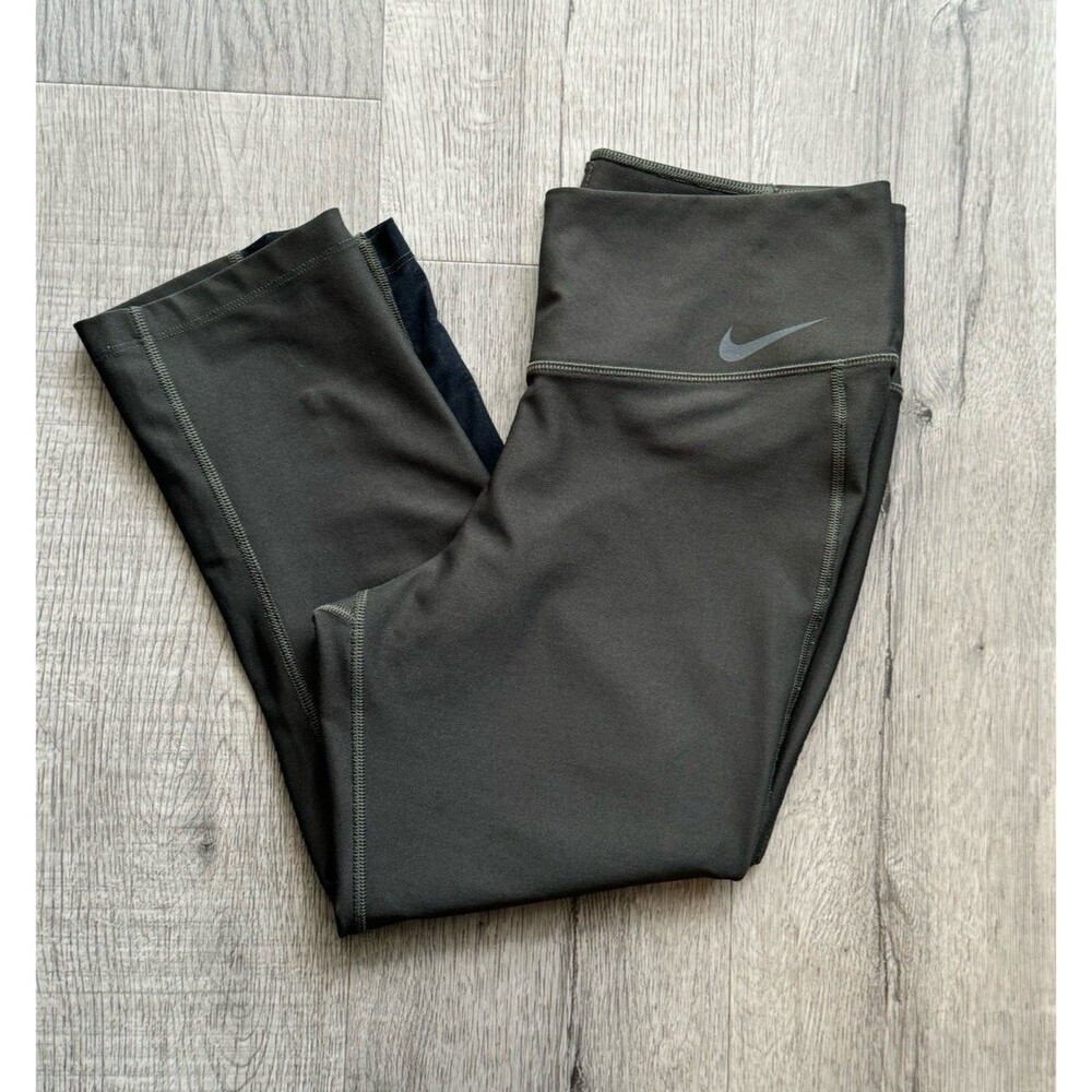 Nike Dri-Fit Olive Green and Black Leggings Women’s size Small